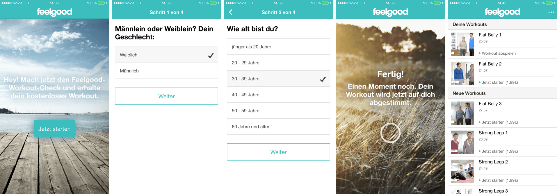 Feelgood Workouts – der neue Prototyp