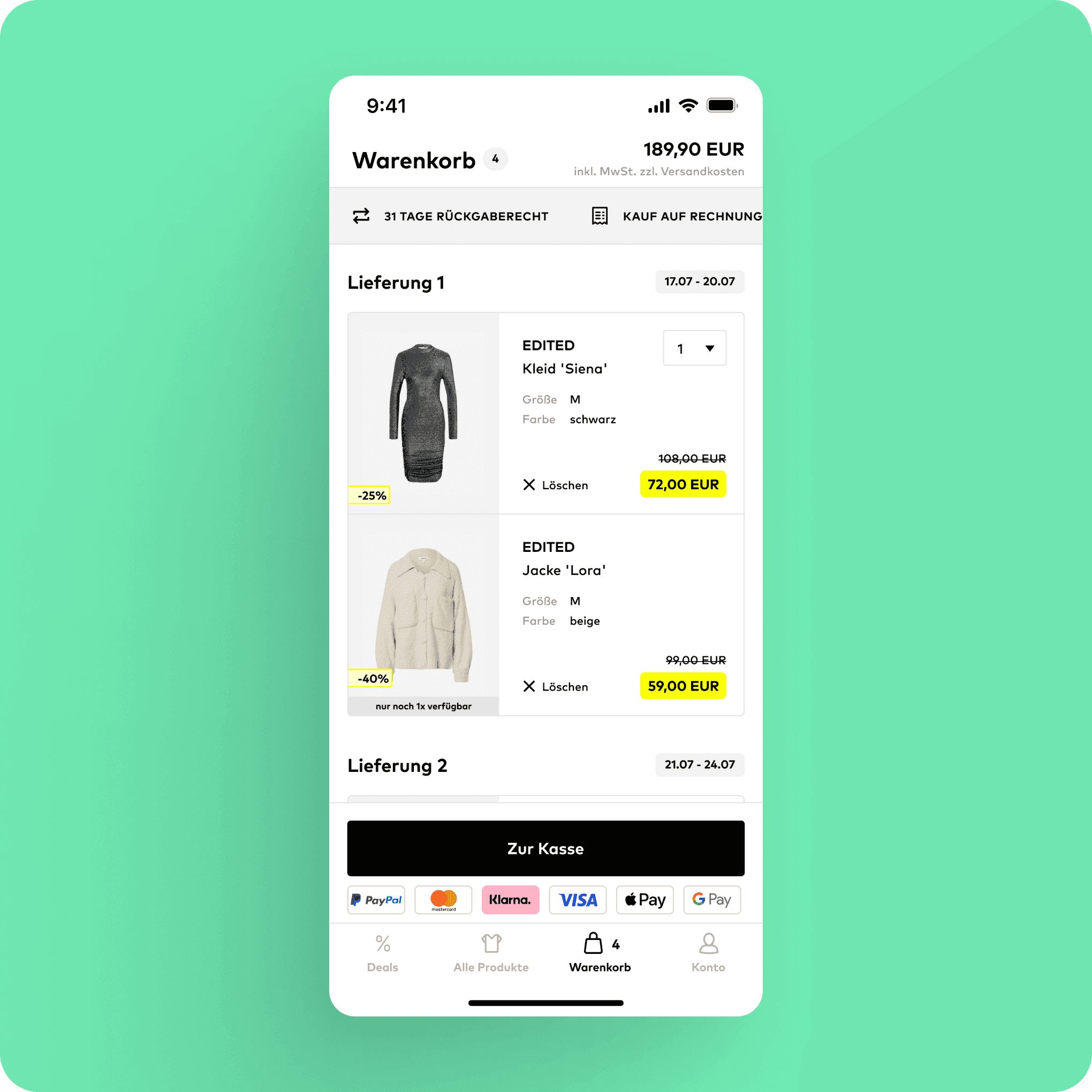 Illustration About You Outlet App - Basket