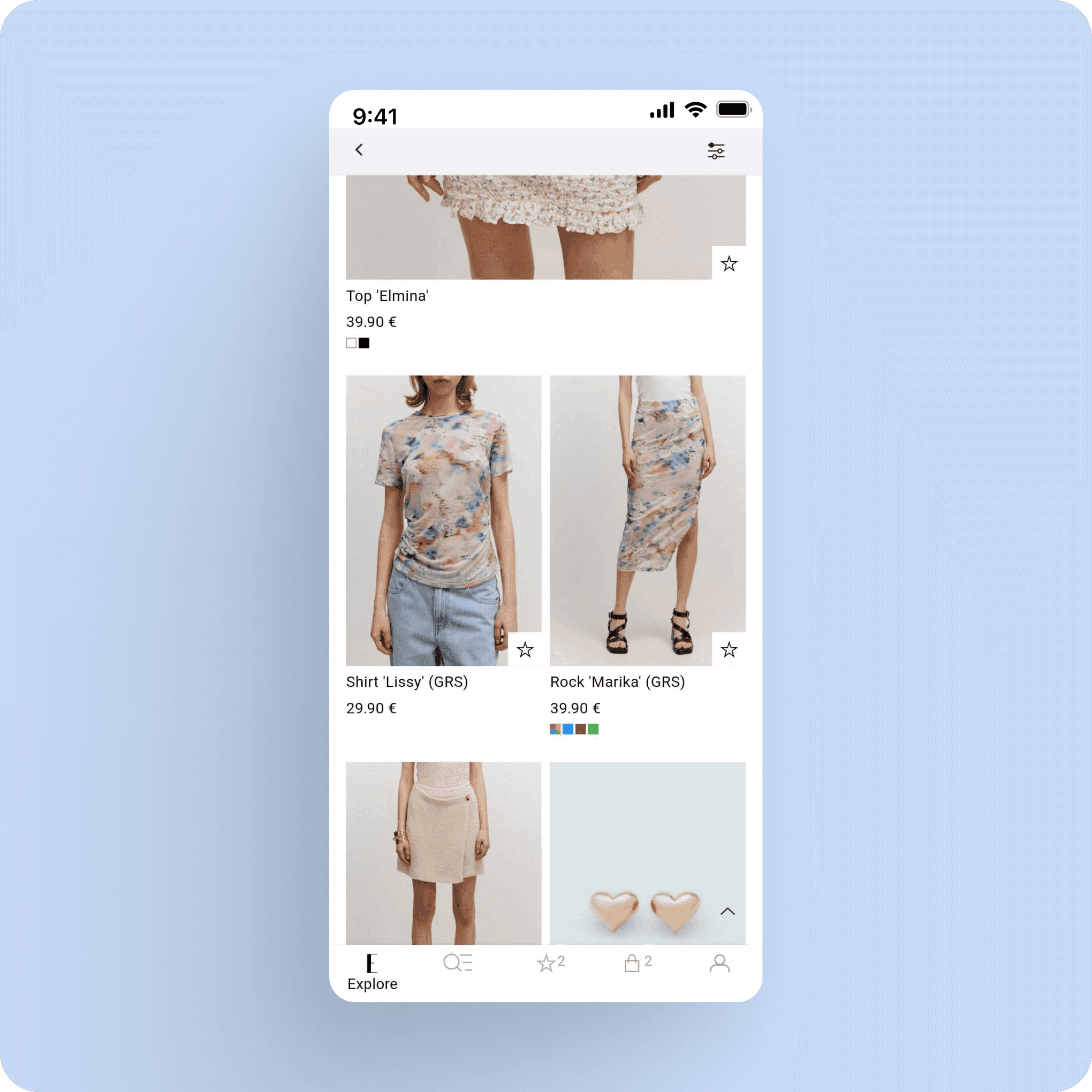 Produktübersicht EDITED App