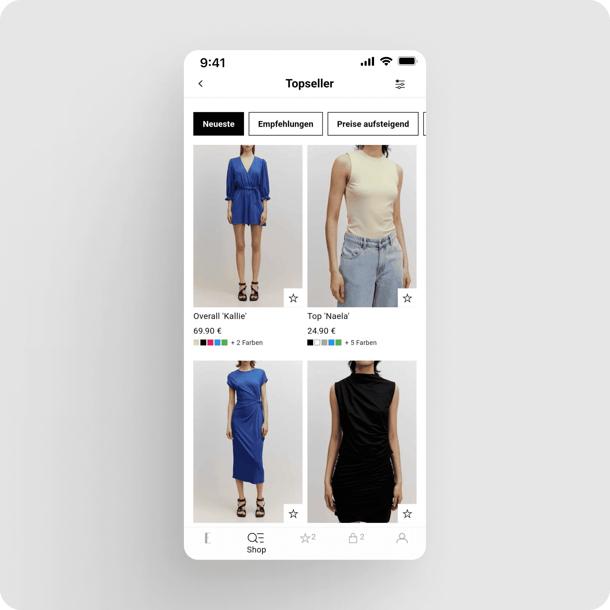 Produktübersicht EDITED App