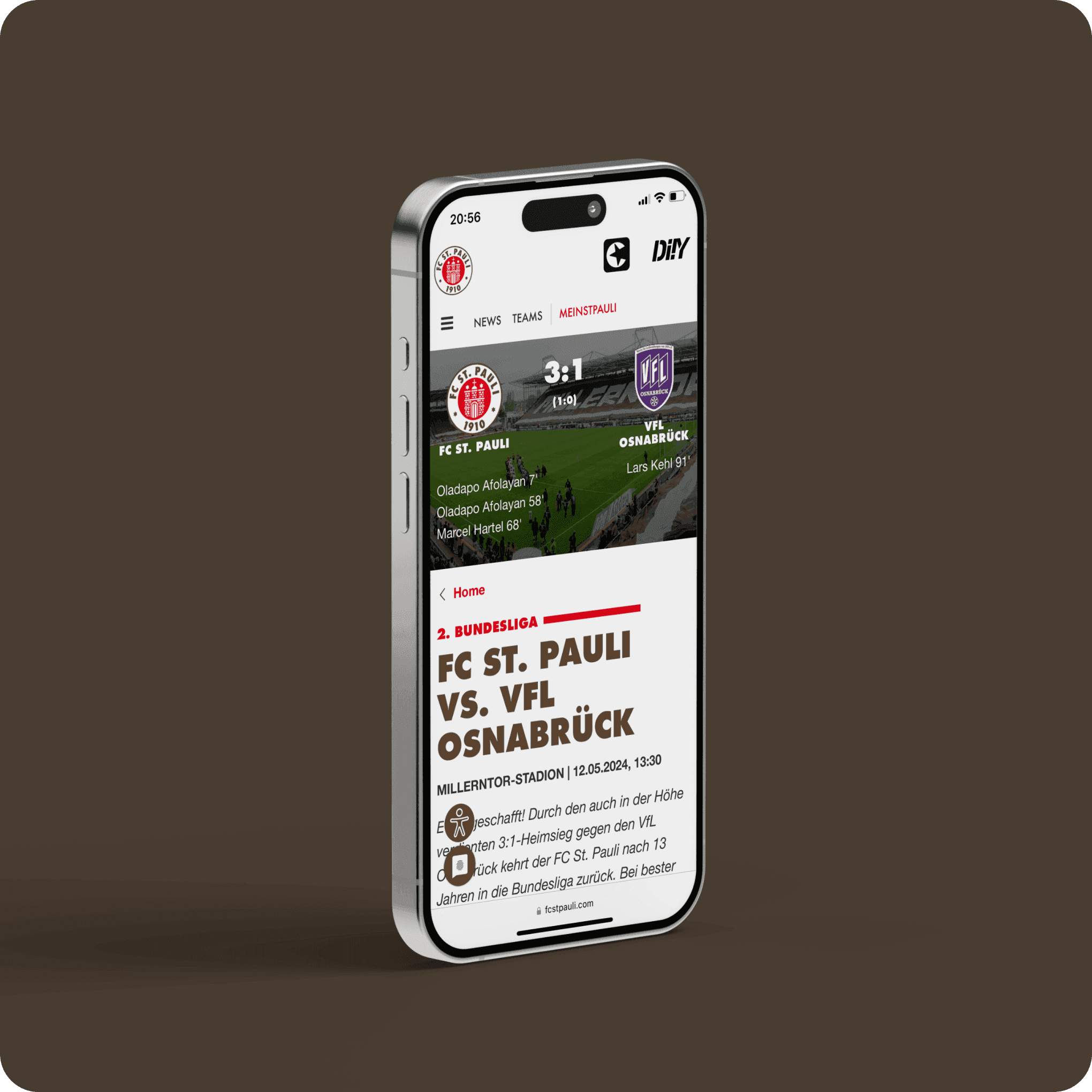 Illustration FC St. Pauli Website