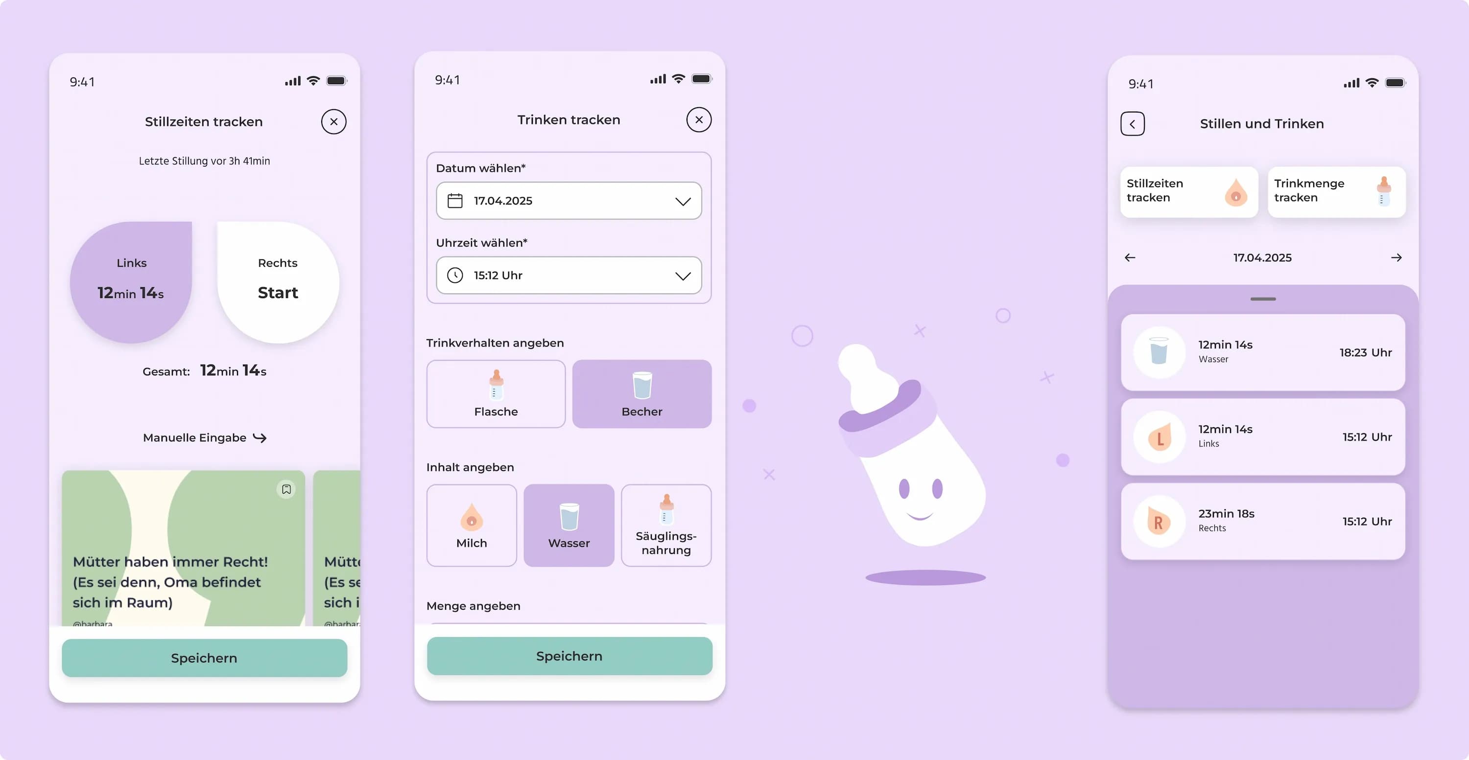 KidsDoc-App – Stillen-Tracker
