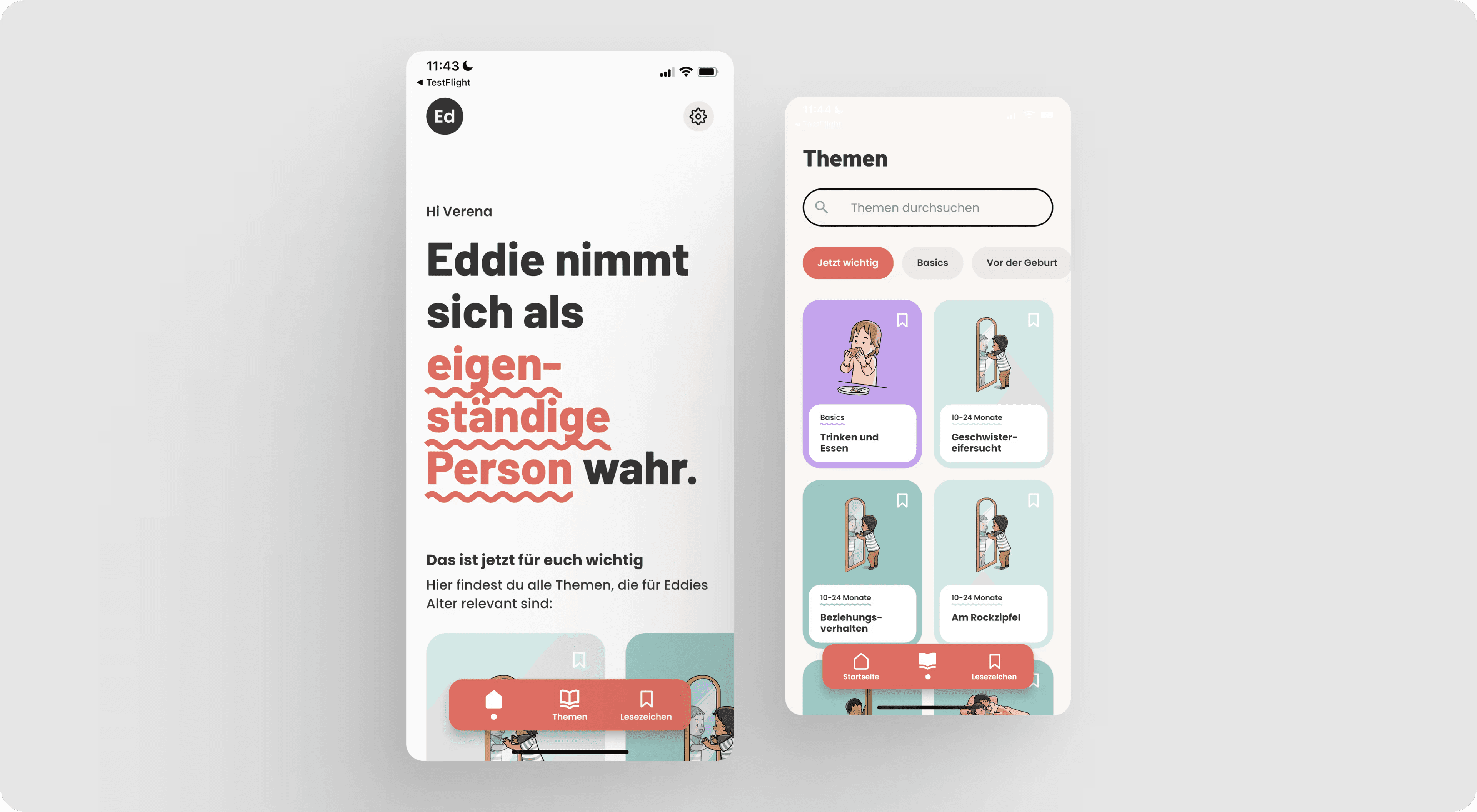 Babyjahre-App – Einblick ins Projekt