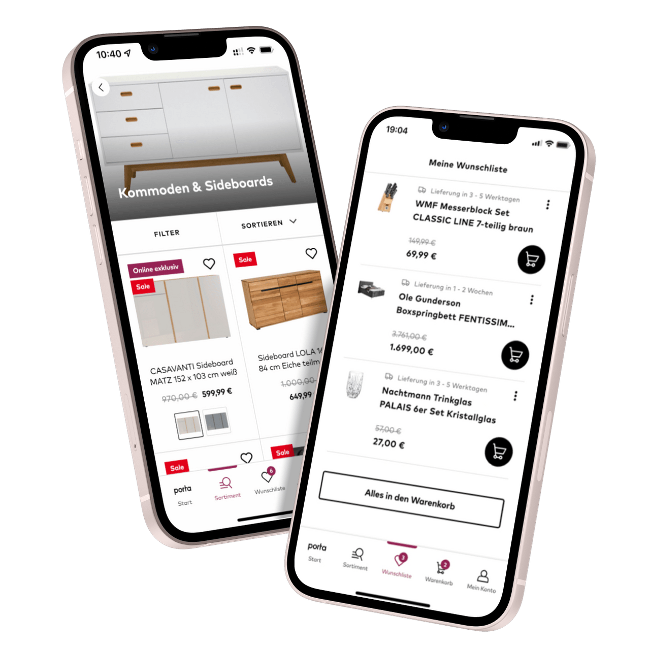 Porta ist ein Möbelhändler mit knapp 30 Einrichtungshäusern. Die von uns entwickelte App macht Mobiles Möbel Shopping einfach und möglich.